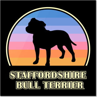 Staffordshire Bull Terrier Vintage Sunset Dog Posters and Art